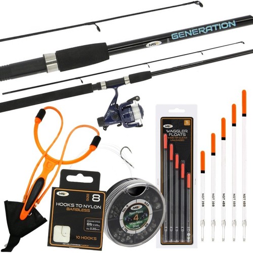 Float rod and reel - and, set